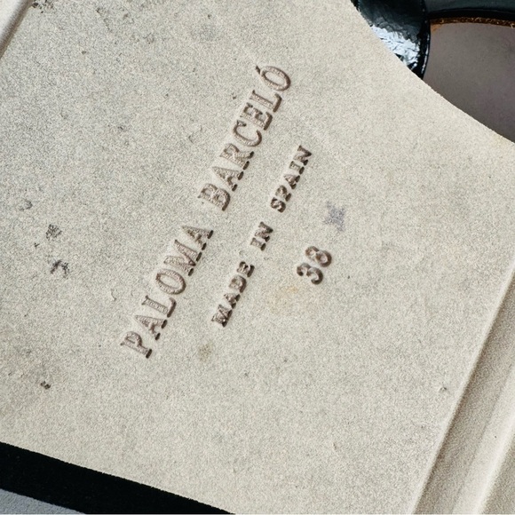 Paloma Barcelo Jurva Black and Tan Platform Sandals 38 (size 7.5-8 US) - Picture 6 of 12